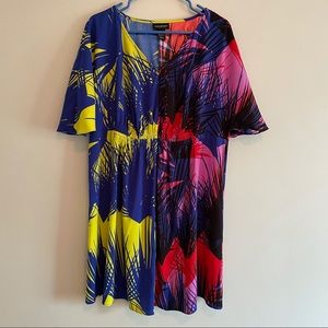 Lane Bryant tropical multicolor sheath dress